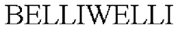 BELLIWELLI trademark