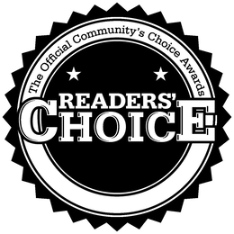 THE OFFICIAL COMMUNITY'S CHOICE AWARDS READER'S CHOICE trademark