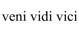 VENI VIDI VICI trademark