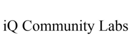 IQ COMMUNITY LABS trademark