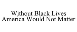 WITHOUT BLACK LIVES AMERICA WOULD NOT MATTER trademark