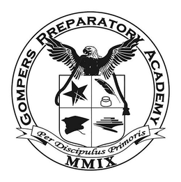 GOMPERS PREPARATORY ACADEMY PER DISCIPULUS PRIMORIS MMIX trademark