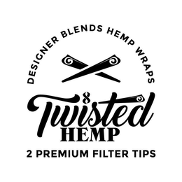 DESIGNER BLENDS HEMP WRAPS TWISTED HEMP 2 PREMIUM FILTER TIPS trademark