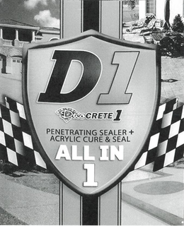 D1. DECOCRETE1 PENETRATING SEALER + ACRYLIC CURE & SEAL ALL IN 1 trademark