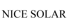 NICE SOLAR trademark