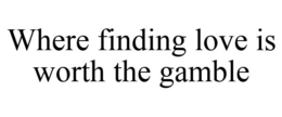 WHERE FINDING LOVE IS WORTH THE GAMBLE trademark