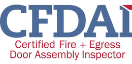CFDAI CERTIFIED FIRE + EGRESS DOOR ASSEMBLY INSPECTOR trademark