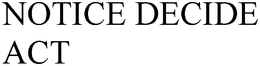 NOTICE DECIDE ACT trademark
