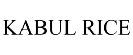 KABUL RICE trademark