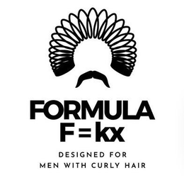FORMULA F=KX DESIGNED FOR MEN WITH CURLY HAIR trademark