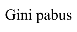 GINI PABUS trademark