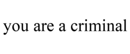 YOU ARE A CRIMINAL trademark