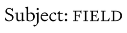 SUBJECT: FIELD trademark
