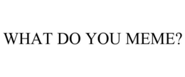 WHAT DO YOU MEME? trademark