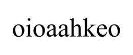 OIOAAHKEO trademark
