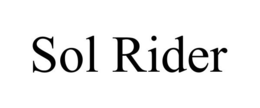 SOL RIDER trademark