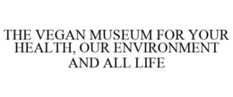 THE VEGAN MUSEUM FOR YOUR HEALTH, OUR ENVIRONMENT AND ALL LIFE trademark