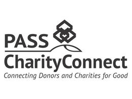 PASS CHARITYCONNECT CONNECTING DONORS AND CHARITIES FOR GOOD trademark