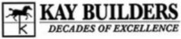 K KAY BUILDERS DECADES OF EXCELLENCE trademark