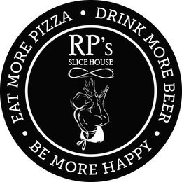 EAT MORE PIZZA DRINK MORE BEER BE MORE HAPPY RP'S SLICE HOUSE trademark