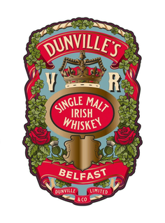 DUNVILLE'S V R SINGLE MALT IRISH WHISKEY BELFAST DUNVILLE & CO LIMITED trademark
