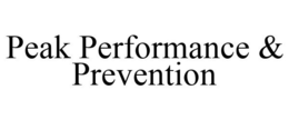 PEAK PERFORMANCE & PREVENTION trademark