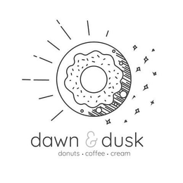 DAWN & DUSK DONUTS · COFFEE · CREAM trademark
