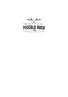 PICCOLO BUCO RIONE TREVI PIZZERIA CON CUCINA EST. 1916 O P B trademark