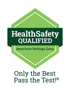 HEALTHSAFETY QUALIFIED AMERICAN RATINGS CORP. ONLY THE BEST PASS THE TEST! trademark