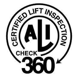 ALI CERTIFIED LIFT INSPECTION CHECK 360 trademark