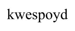 KWESPOYD trademark
