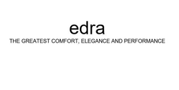 EDRA THE GREATEST COMFORT, ELEGANCE AND PERFORMANCE trademark