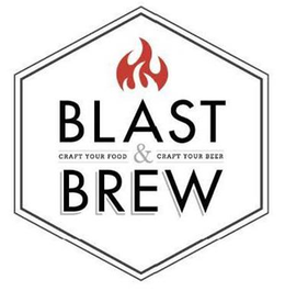 BLAST & BREW CRAFT YOUR FOOD CRAFT YOUR BEER trademark