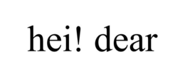 HEI! DEAR trademark