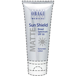 OBAGI MEDICAL SUN SHIELD MATTE BROAD SPECTRUM SPF 50 SUNSCREEN LOTION trademark
