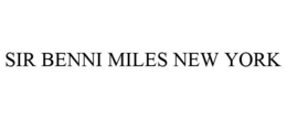 SIR BENNI MILES NEW YORK trademark