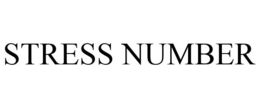 STRESS NUMBER trademark