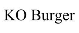 KO BURGER trademark