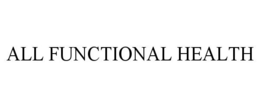 ALL FUNCTIONAL HEALTH trademark
