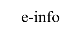 E-INFO trademark