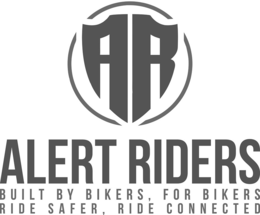AR ALERT RIDERS BUILT BY BIKERS, FOR BIKERS, RIDE SAFER, RIDE CONNECTED trademark