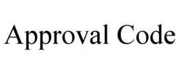 APPROVAL CODE trademark