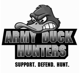 ARMY DUCK HUNTERS SUPPORT. DEFEND. HUNT. trademark