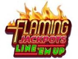 FLAMING JACKPOTS LINE 'EM UP trademark