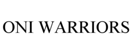 ONI WARRIORS trademark