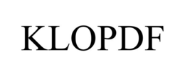 KLOPDF trademark