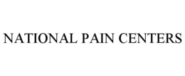 NATIONAL PAIN CENTERS trademark