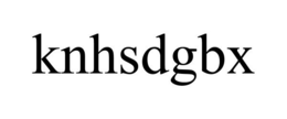 KNHSDGBX trademark
