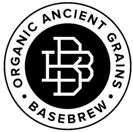 BB · ORGANIC ANCIENT GRAINS · BASEBREW trademark