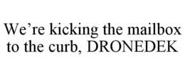 WE'RE KICKING THE MAILBOX TO THE CURB, DRONEDEK trademark